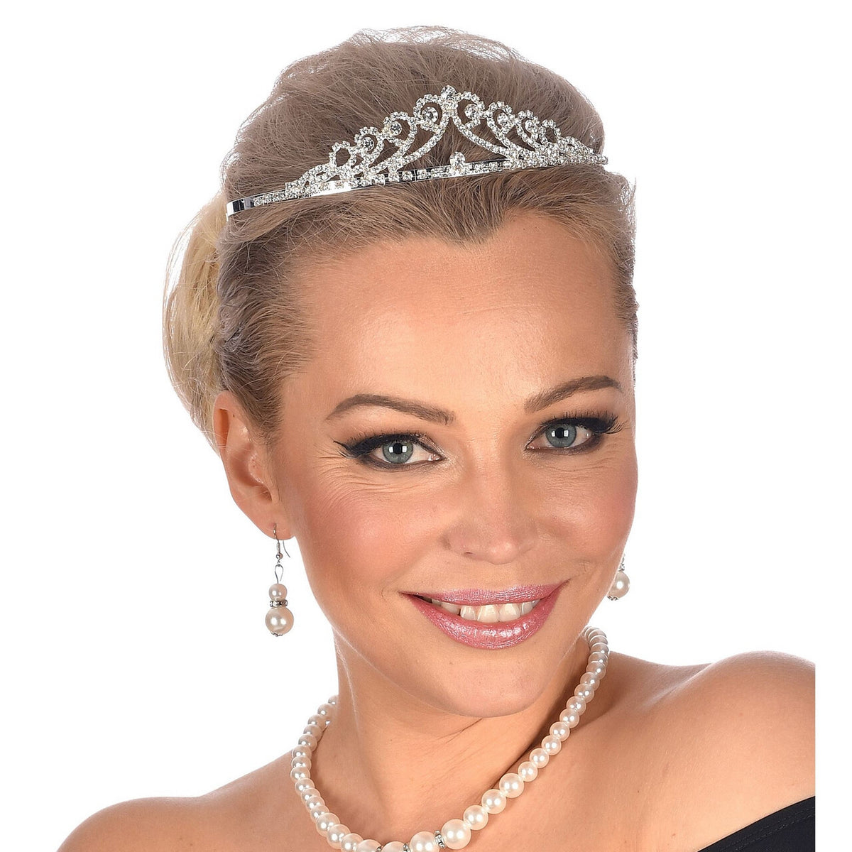 Op deze afbeelding zie je een Accessoires, van het merk Widmann. Strass Sieraadsteentjes Tiara Maxima