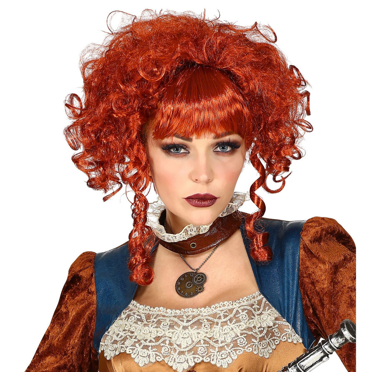 Op deze afbeelding zie je een Accessoires, van het merk Widmann. Pruik Steampunk Victoriaans
