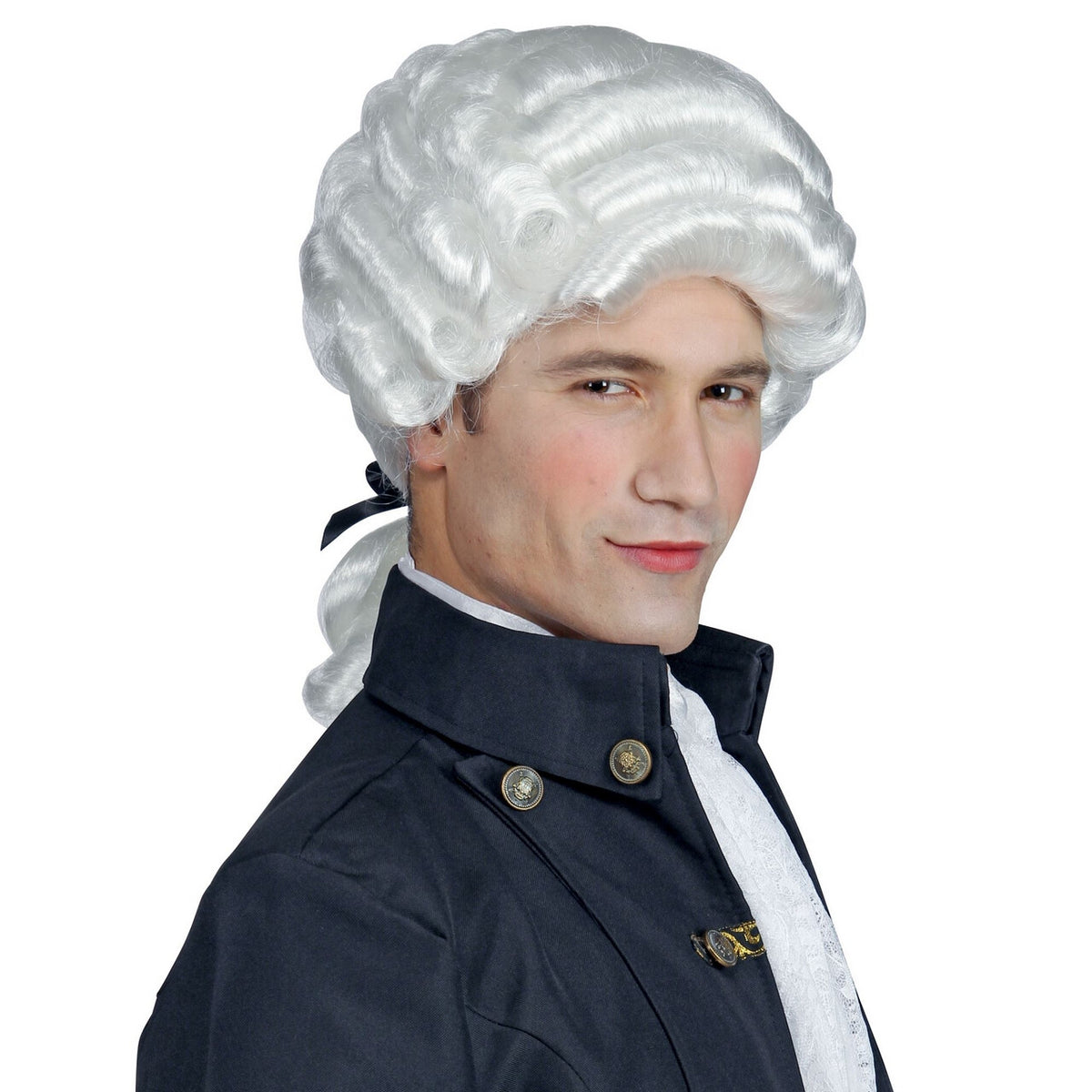Op deze afbeelding zie je een Accessoires, van het merk Widmann. Koloniale Pruik Amerikaanse Onafhankelijkheidsoorlog