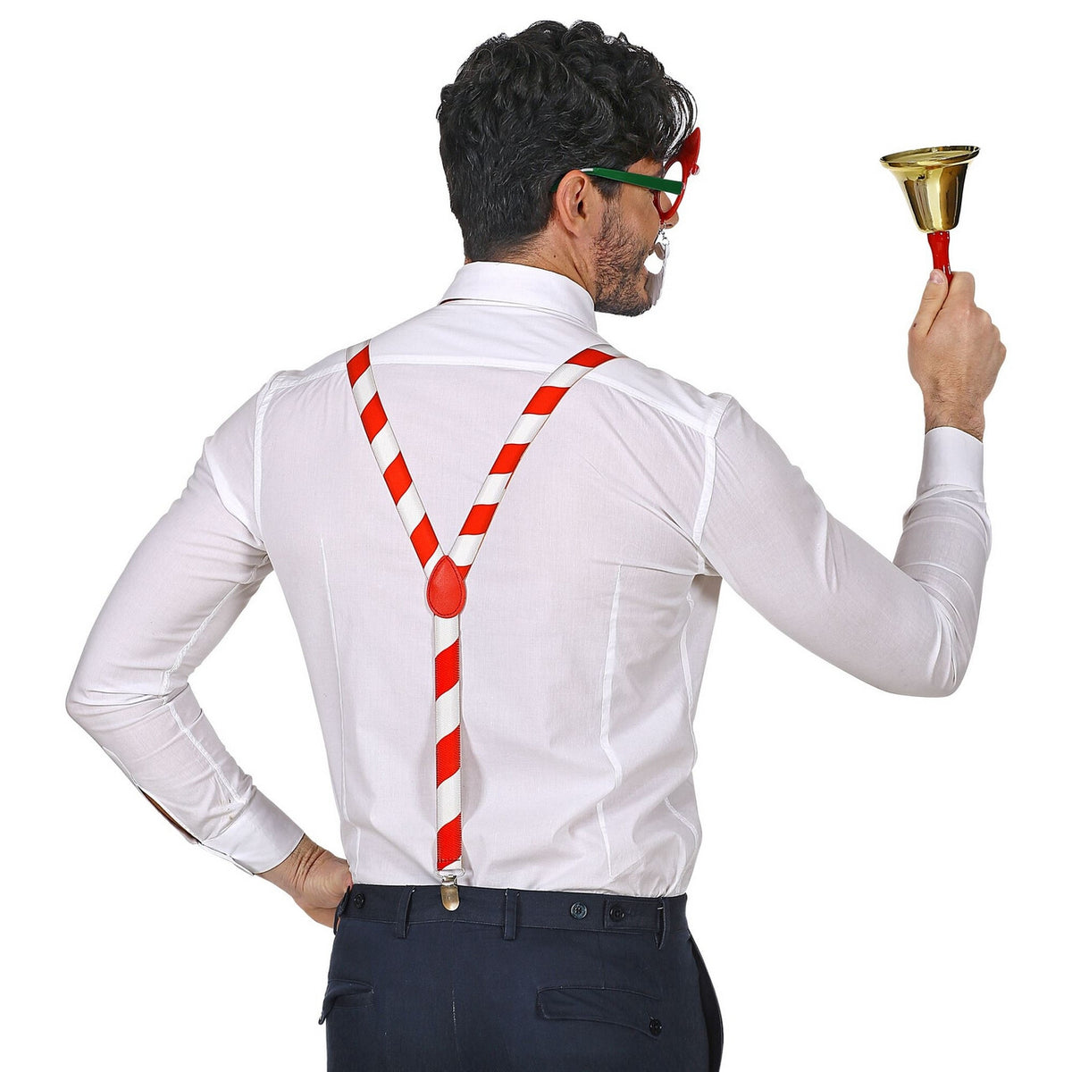 Op deze afbeelding zie je een Accessoires, van het merk Widmann. Grappige Zuurstok Kerstman Set