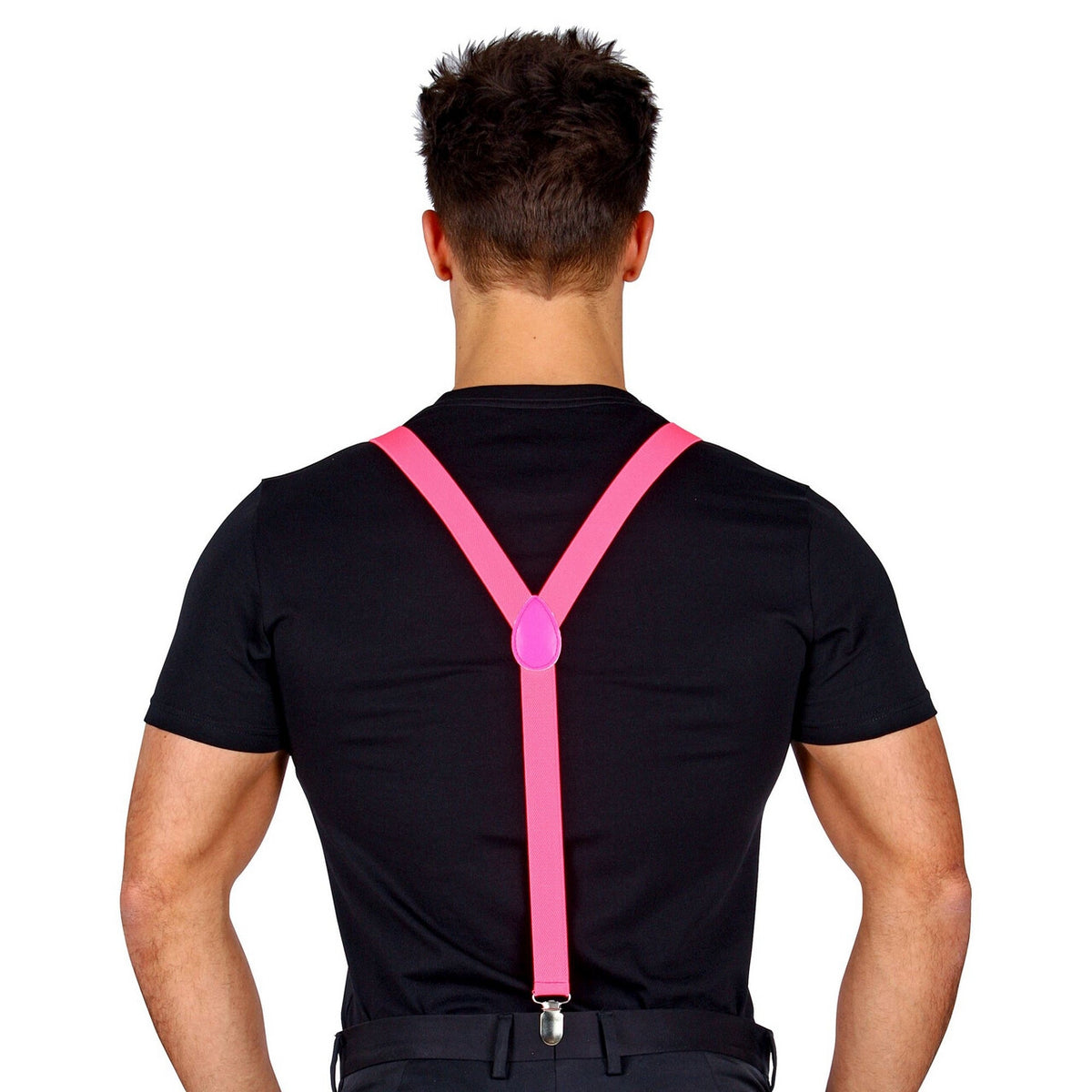 Op deze afbeelding zie je een Accessoires, van het merk Widmann. Bretels Neon Roze
