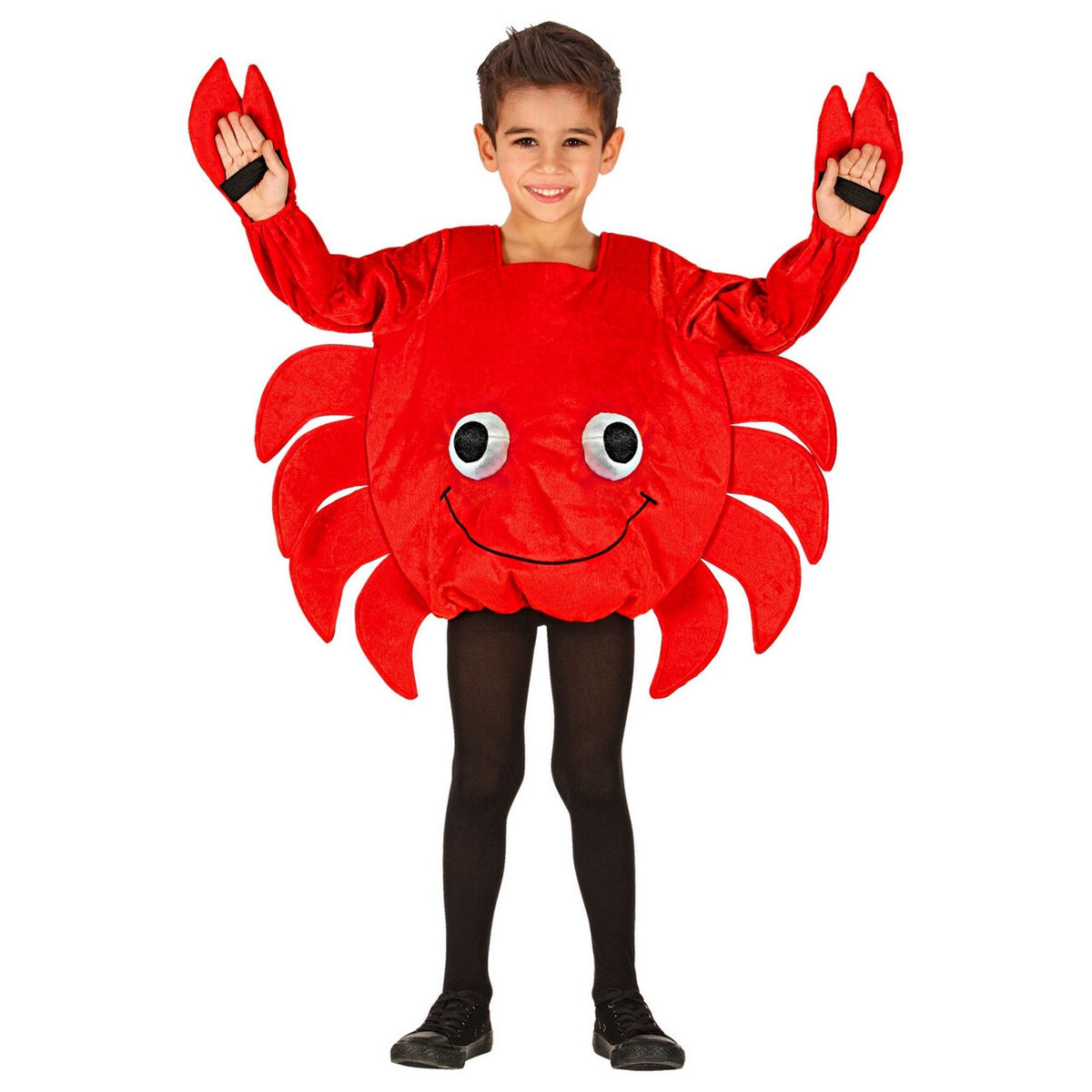 Op deze afbeelding zie je een Kostuums, van het merk Widmann. Vrolijke Kijkende Krab Noordzee Kind Kostuum