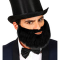 Barbe Complète Avec Moustache Noire