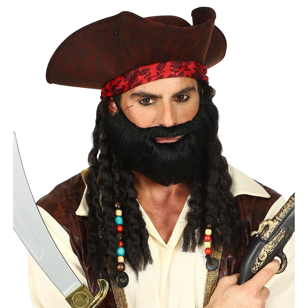 Op deze afbeelding zie je een Accessoires, van het merk Widmann. Volle Baard Met Snor Zwart