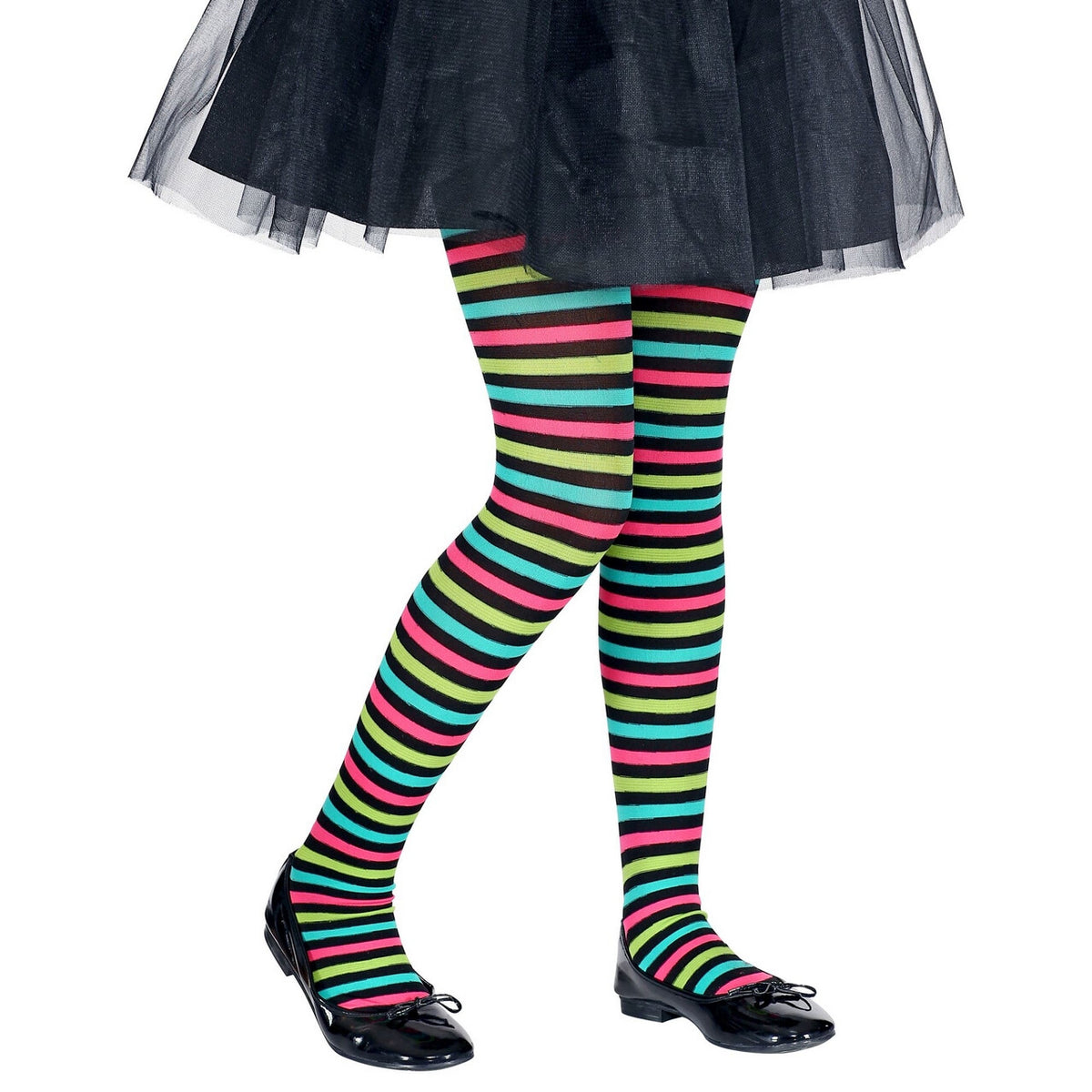 Op deze afbeelding zie je een Accessoires, van het merk Widmann. Gestreepte Panty Circus Clown
