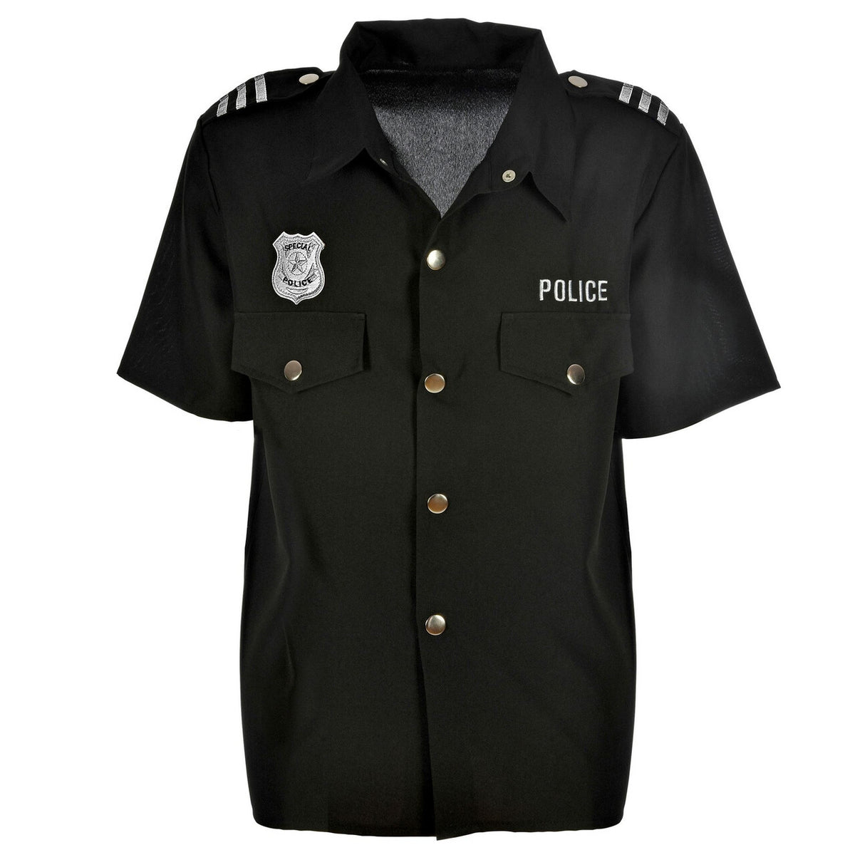 Op deze afbeelding zie je een Kostuums, van het merk Widmann. Uniform Shirt Politie Agent Man