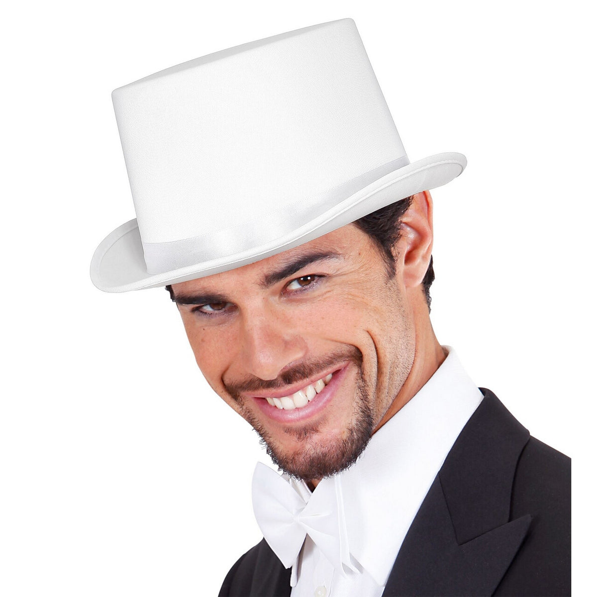 Op deze afbeelding zie je een Accessoires, van het merk Widmann. Grand Gala Hoge Hoed Wit