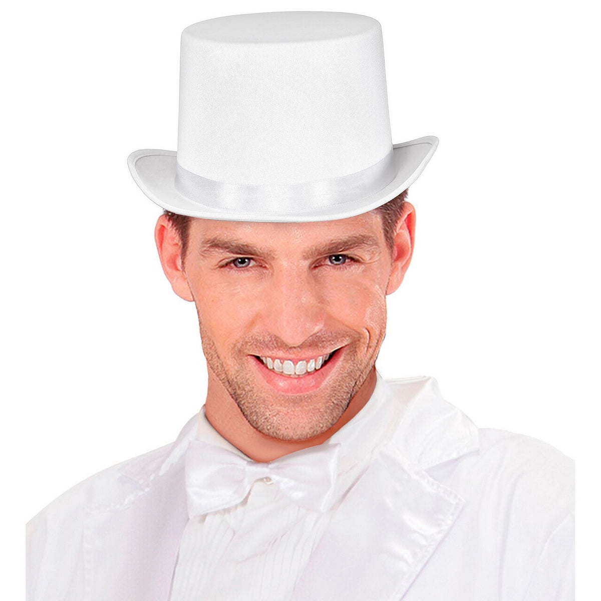 Op deze afbeelding zie je een Accessoires, van het merk Widmann. Grand Gala Hoge Hoed Wit