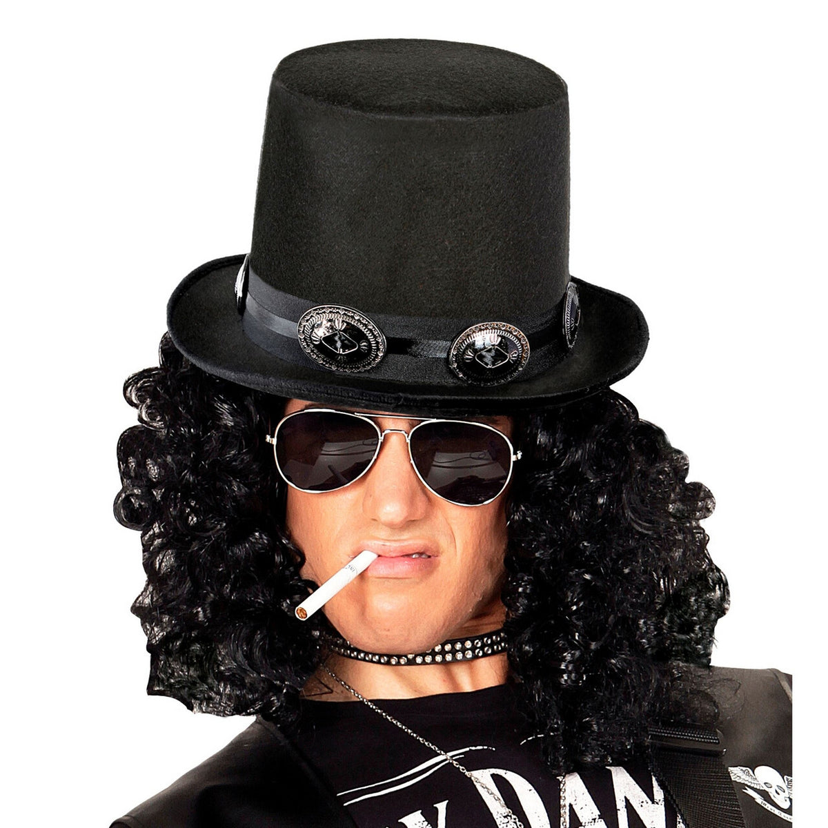 Op deze afbeelding zie je een Accessoires, van het merk Widmann. Hoge Hoed Rockster Slash