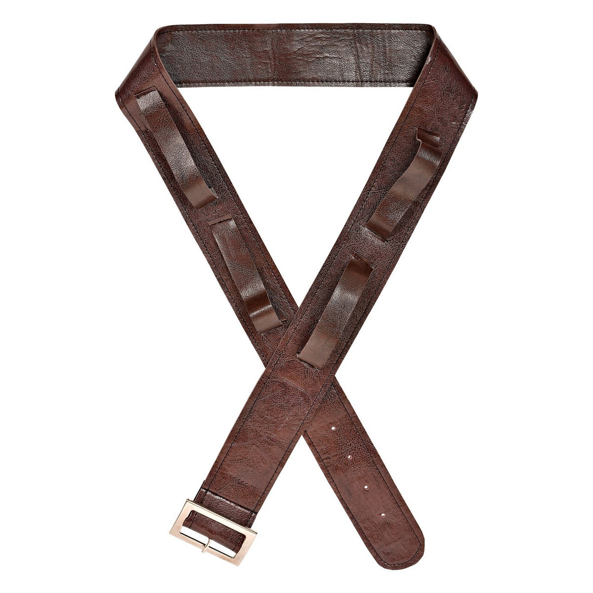 Op deze afbeelding zie je een Accessoires, van het merk Widmann. Bruine Riem Met 4 Lussen Voor Wapens