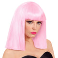 Perruque Showgirl Cheveux Raides Rose Clair