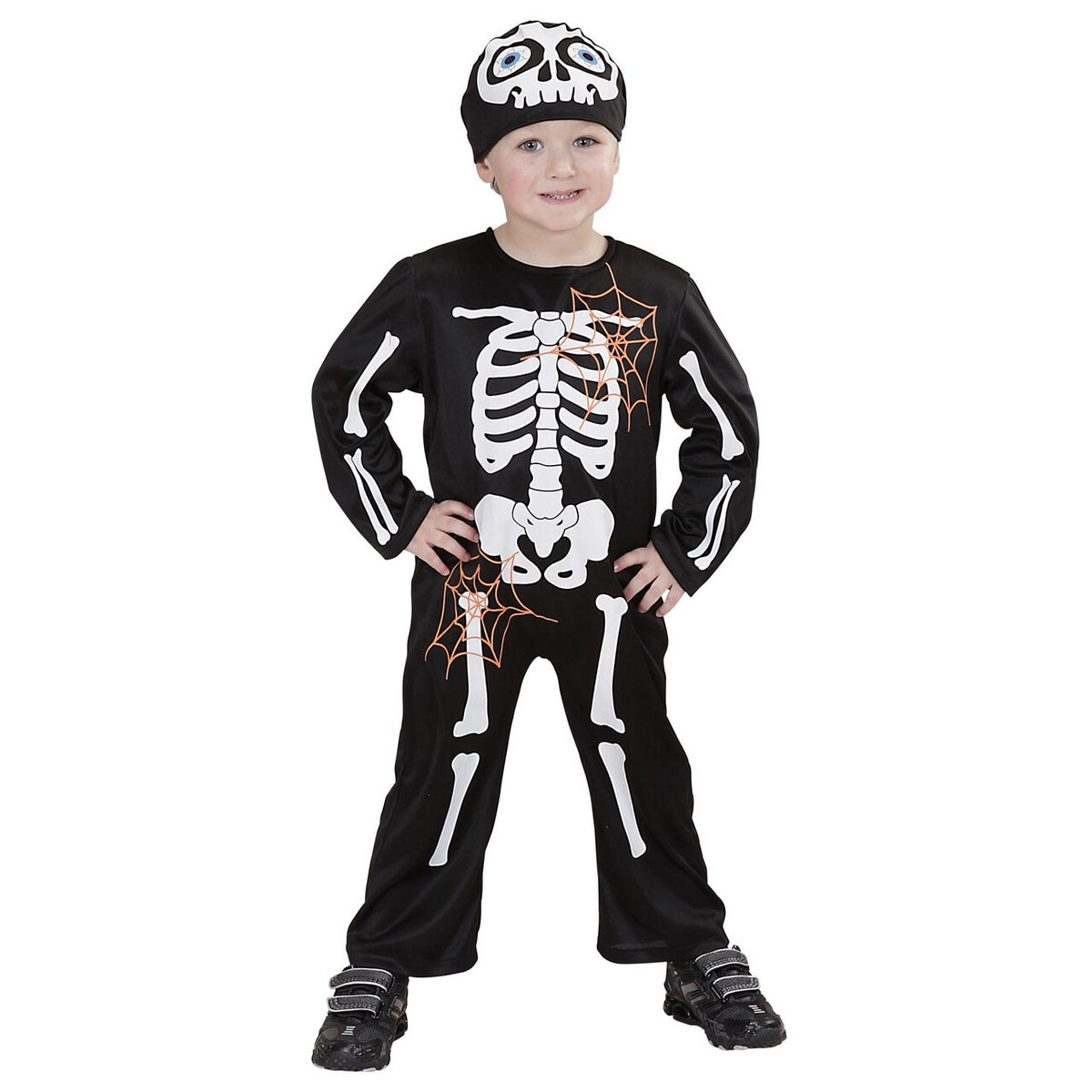 Op deze afbeelding zie je een Kostuums, van het merk Widmann. Knekel Skelet Spookhuis Kind Kostuum