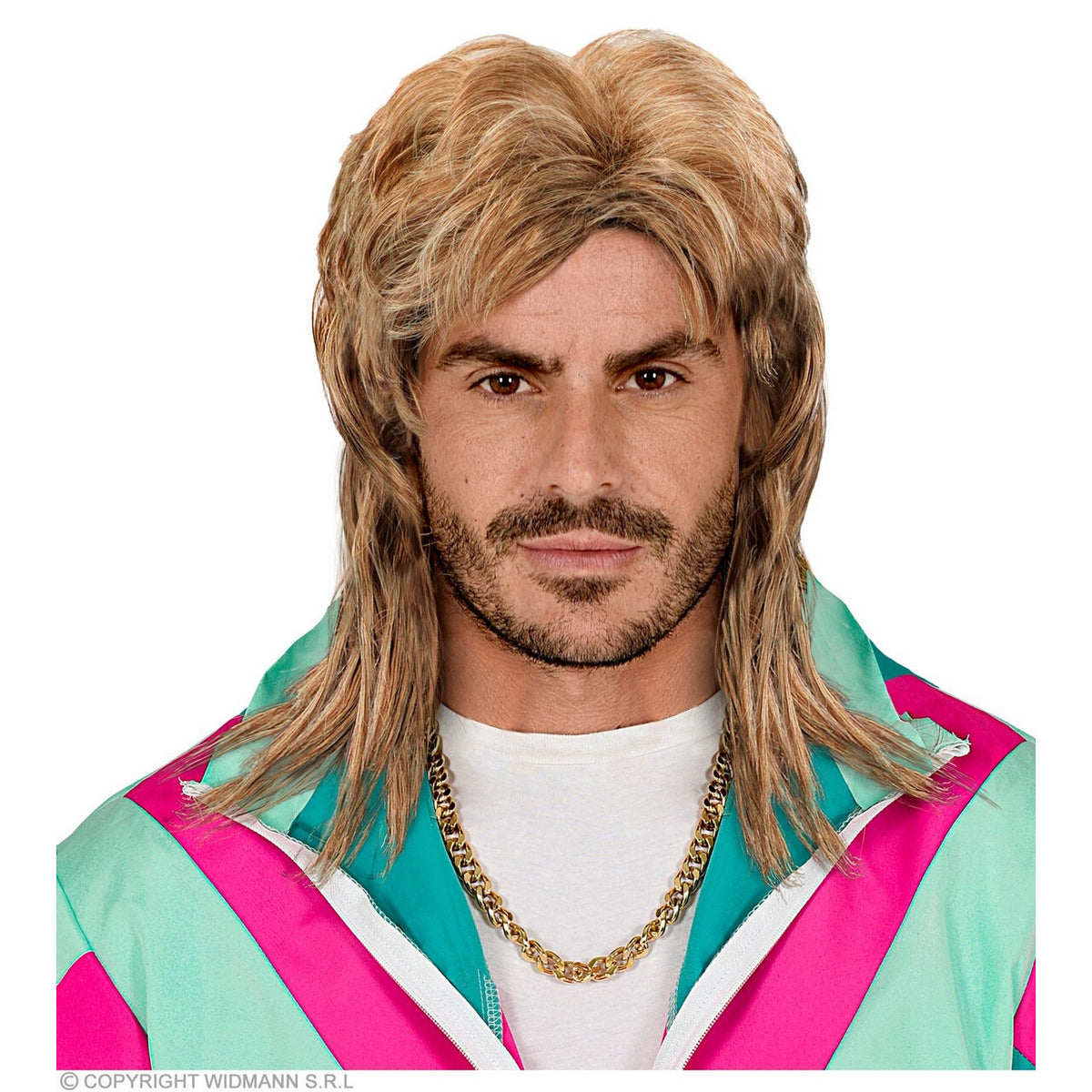 Op deze afbeelding zie je een Accessoires, van het merk Widmann. 80s Pruik Freddy