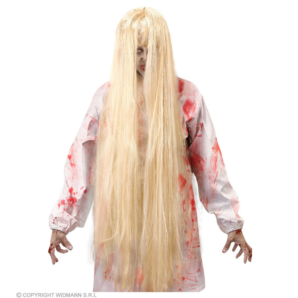 Op deze afbeelding zie je een Accessoires, van het merk Widmann. Horror Pruik Morgan 100cm Blond