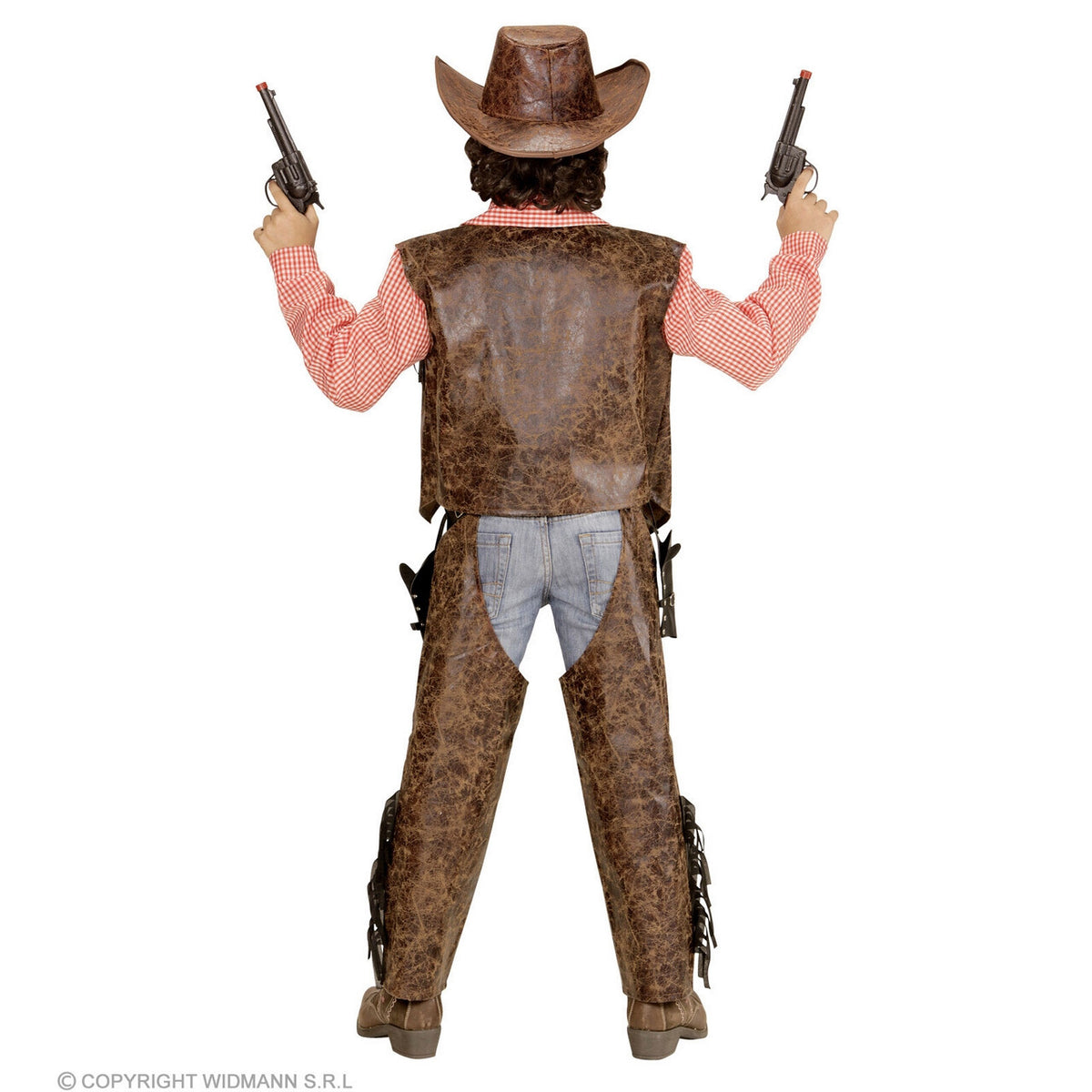 Op deze afbeelding zie je een Kostuums, van het merk Widmann. Cowboy Pistoolgevaarlijke Pieter Jongen Kostuum