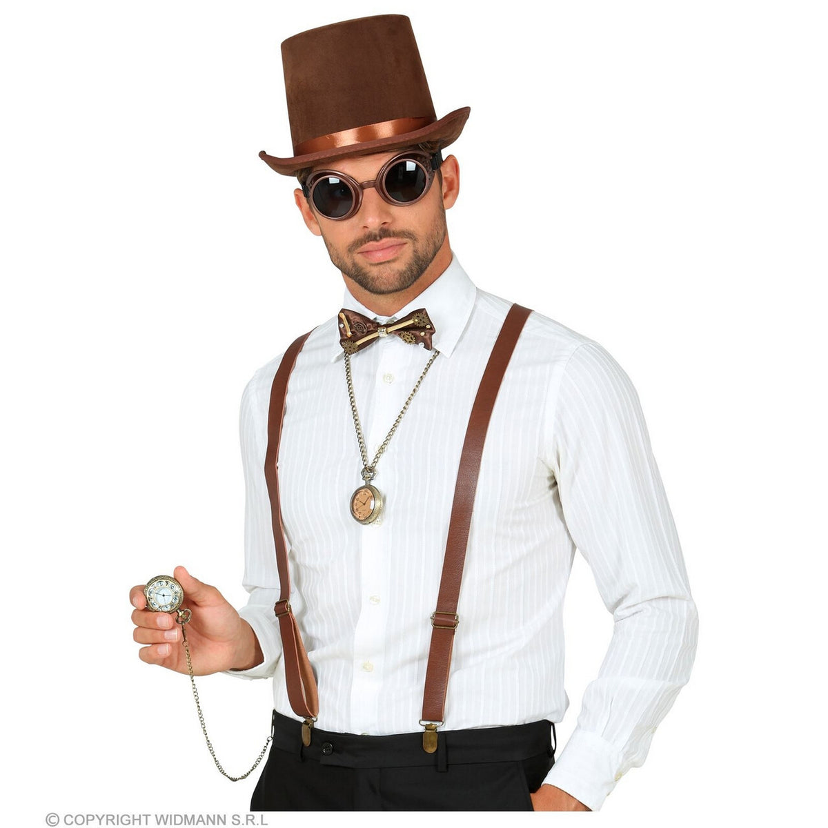 Op deze afbeelding zie je een Accessoires, van het merk Widmann. Terug In De Tijd Tijdloos Zakhorloge