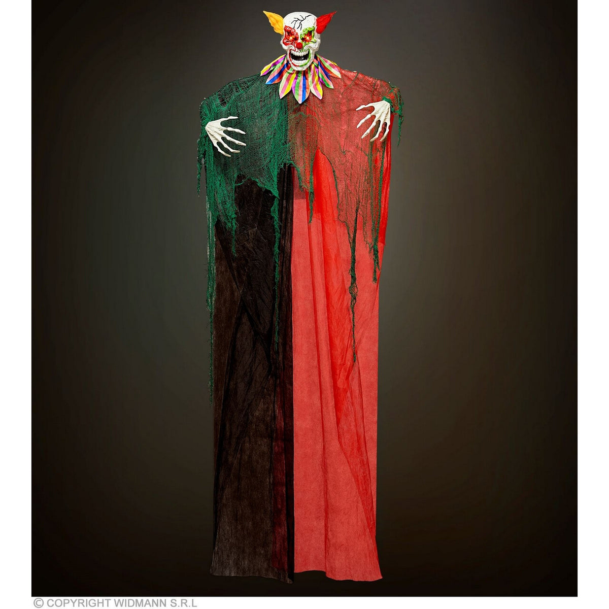 Op deze afbeelding zie je een Decoratie, van het merk Widmann. Mega Grote Ed De Enge Clown , 240 Centimeter