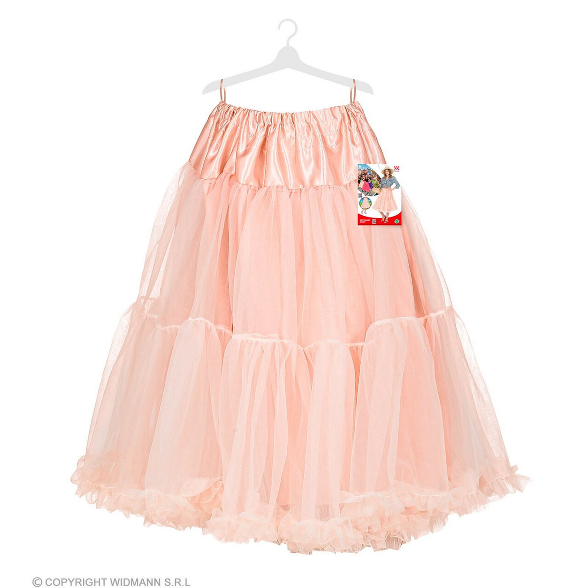 Op deze afbeelding zie je een Kostuums, van het merk Widmann. Knielange Tulle Rok Petticoat 65 Centimeter Antiek Rose Vrouw