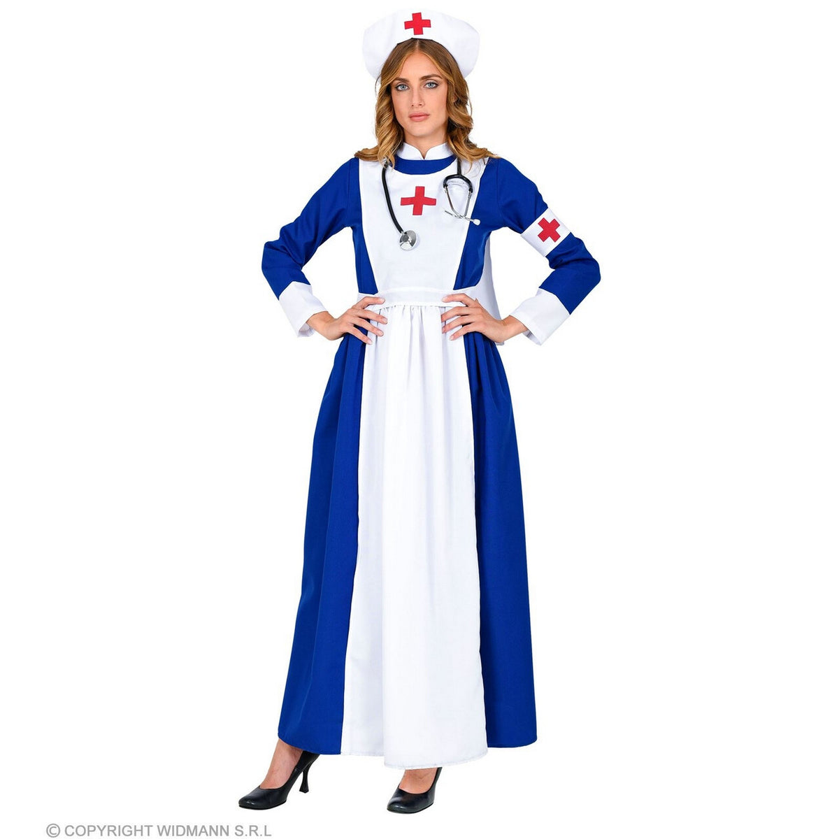 Op deze afbeelding zie je een Kostuums, van het merk Widmann. Traditionele Verpleegster Vrouw Kostuum