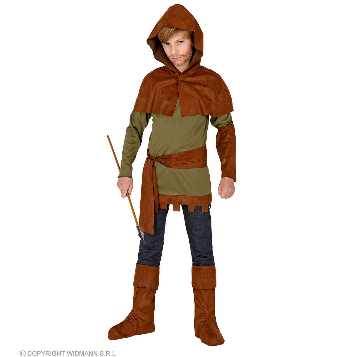 Op deze afbeelding zie je een Kostuums, van het merk Widmann. Robin Of Shairewood Boogschutter Jongen Kostuum