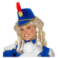 Chapeau De Majorette Bleu Avec Plume Rouge