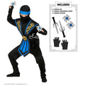 Ninja Dragon Impitoyable Avec Armes Enfant Bleu Costume