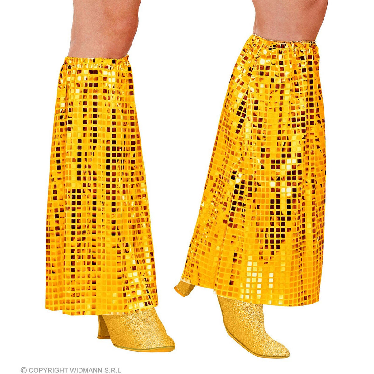 Op deze afbeelding zie je een Accessoires, van het merk Widmann. Gouden Pailletten Disco Beenwarmers