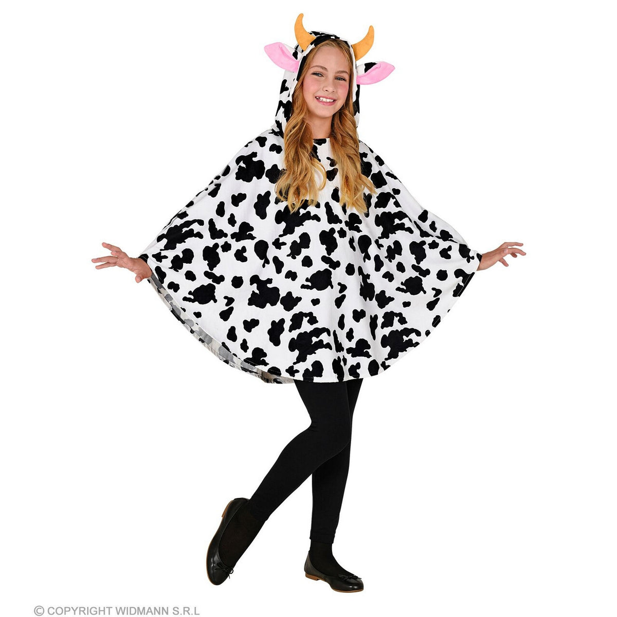 Op deze afbeelding zie je een Kostuums, van het merk Widmann. Berta Nummer 1 Koe Poncho Kind Kind