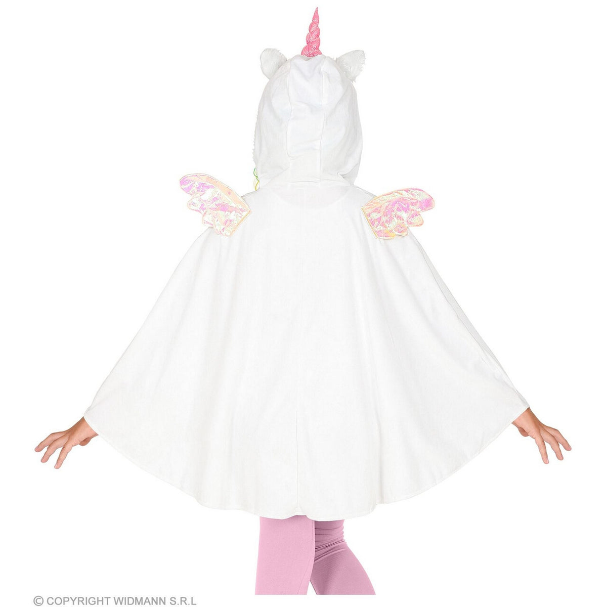 Op deze afbeelding zie je een Kostuums, van het merk Widmann. Fabelachtige Eenhoorn Kind Poncho Meisje