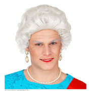 Op deze afbeelding zie je een Accessoires, van het merk Widmann. Pruik Koningin Van Engeland Lizzy