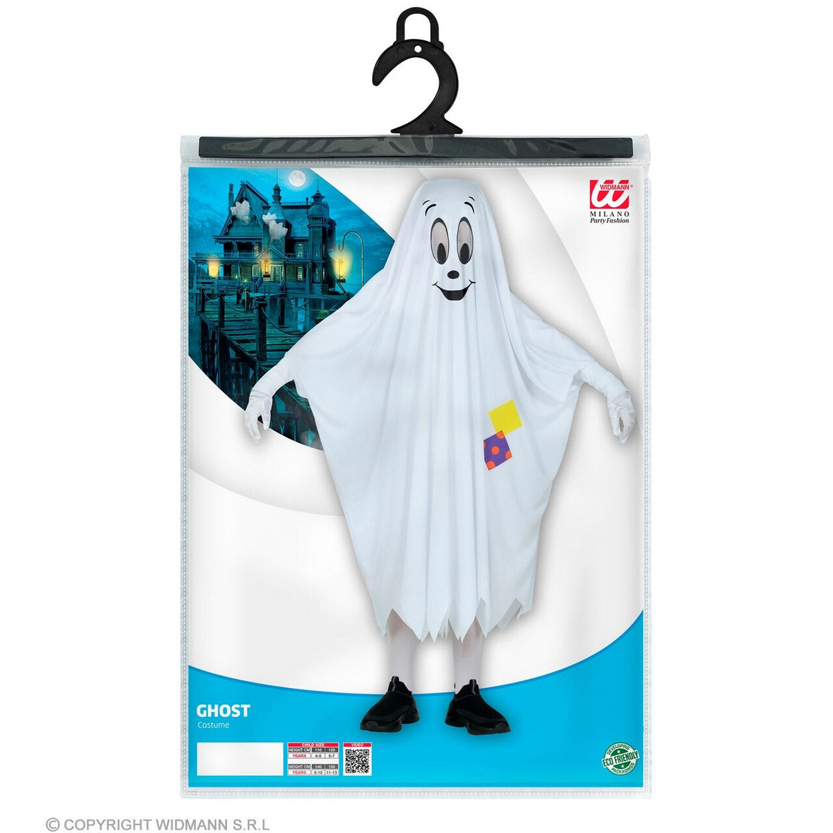 Op deze afbeelding zie je een Kostuums, van het merk Widmann. Het Vriendelijke Spookje Kind Kind Kostuum
