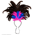 Hoofdband Met Veren Belem Zomer Carnaval Roze Blauw