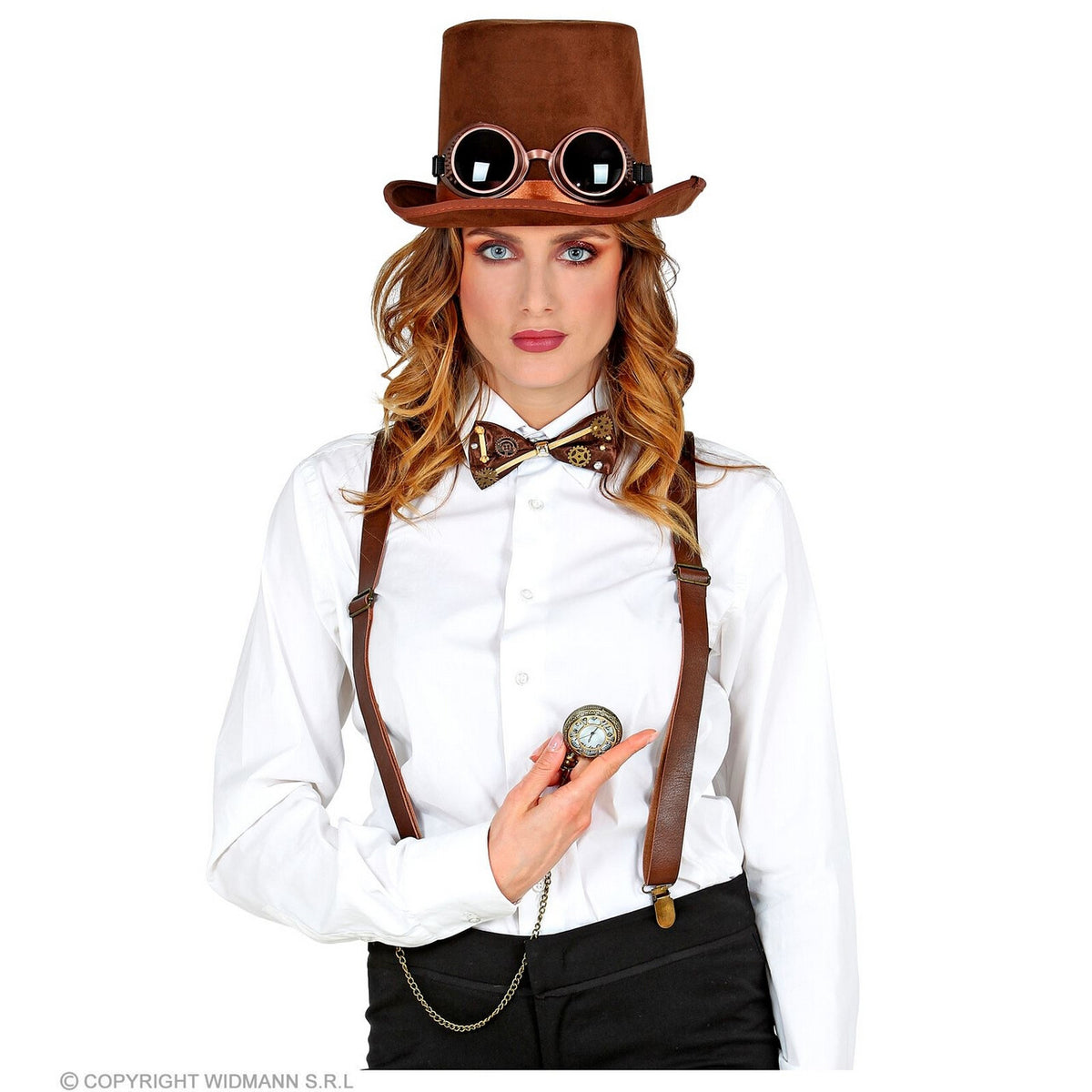 Op deze afbeelding zie je een Accessoires, van het merk Widmann. Steampunk Accessoire Set