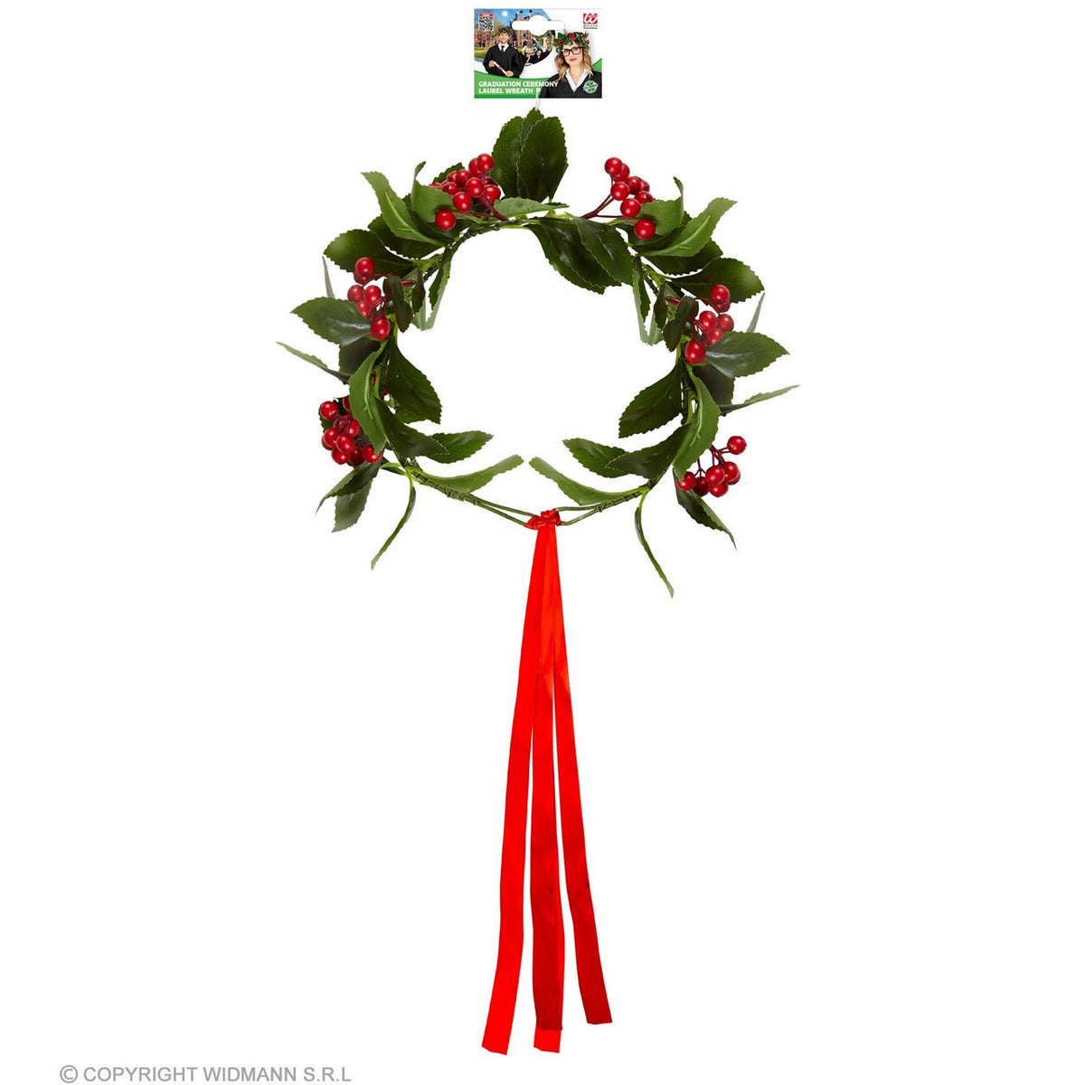 Op deze afbeelding zie je een Accessoires, van het merk Widmann. Kerstachtige Lauwerkrans Bosfee