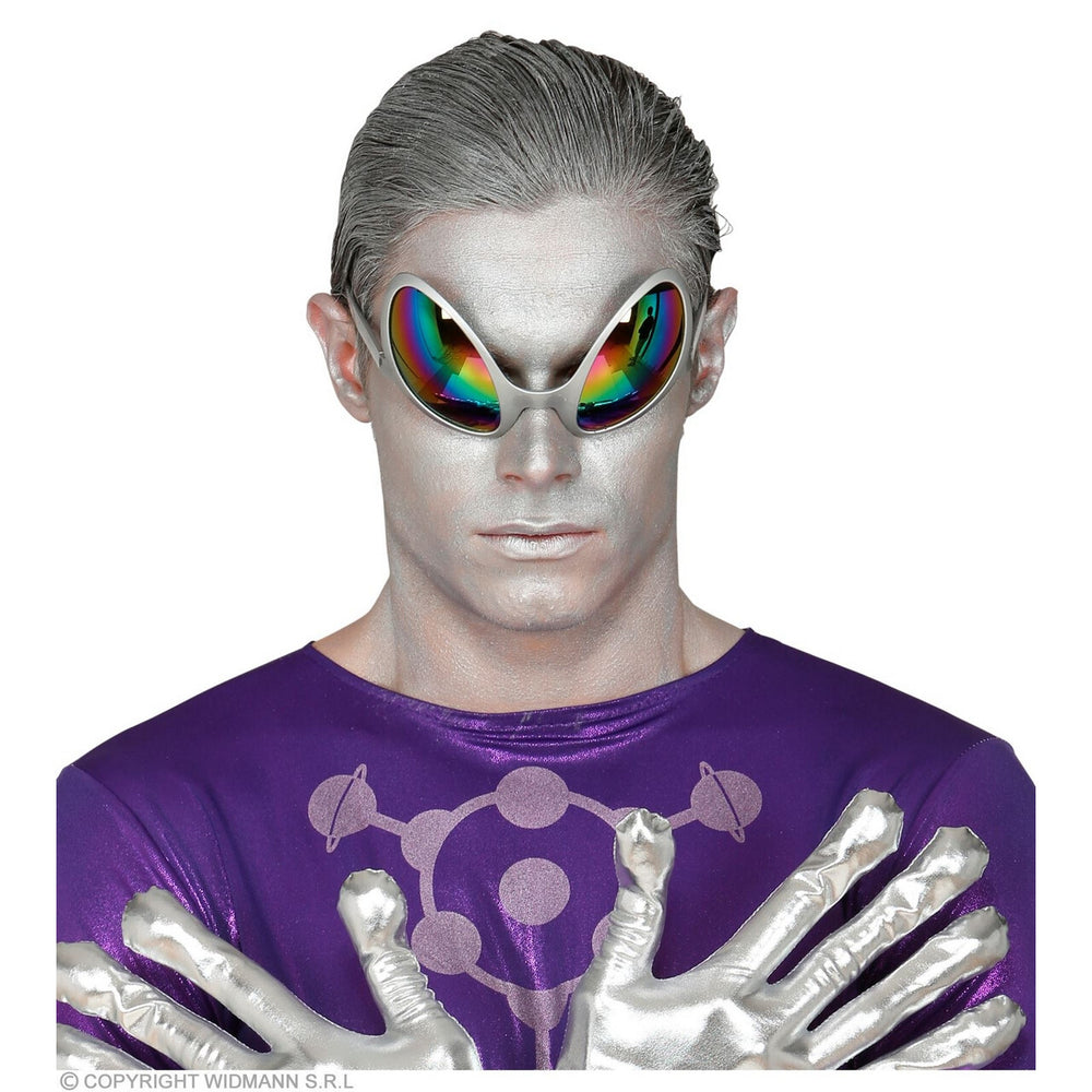 Op deze afbeelding zie je een Accessoires, van het merk Widmann. Freaky Alien Vlieg Bril