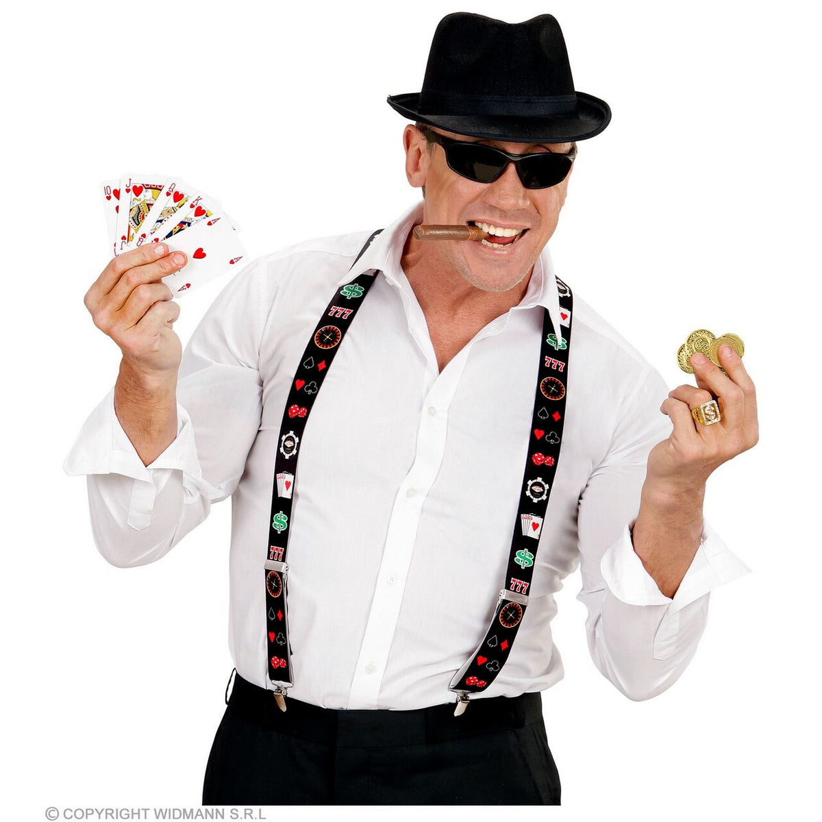 Op deze afbeelding zie je een Accessoires, van het merk Widmann. Rijke Stinkerd Set Van Dollar Munten, 100 Stuks