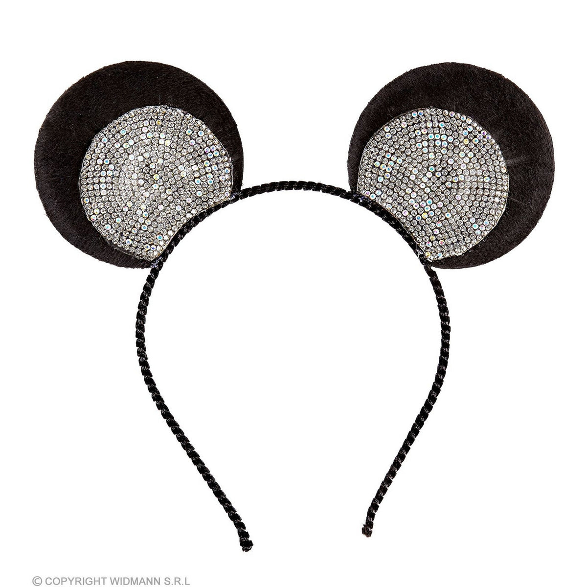 Op deze afbeelding zie je een Accessoires, van het merk Widmann. Bling Bling Muizenoren Met Strass Steentjes