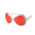 Lunettes Spatiales Avec Verres Rouges Et Strass