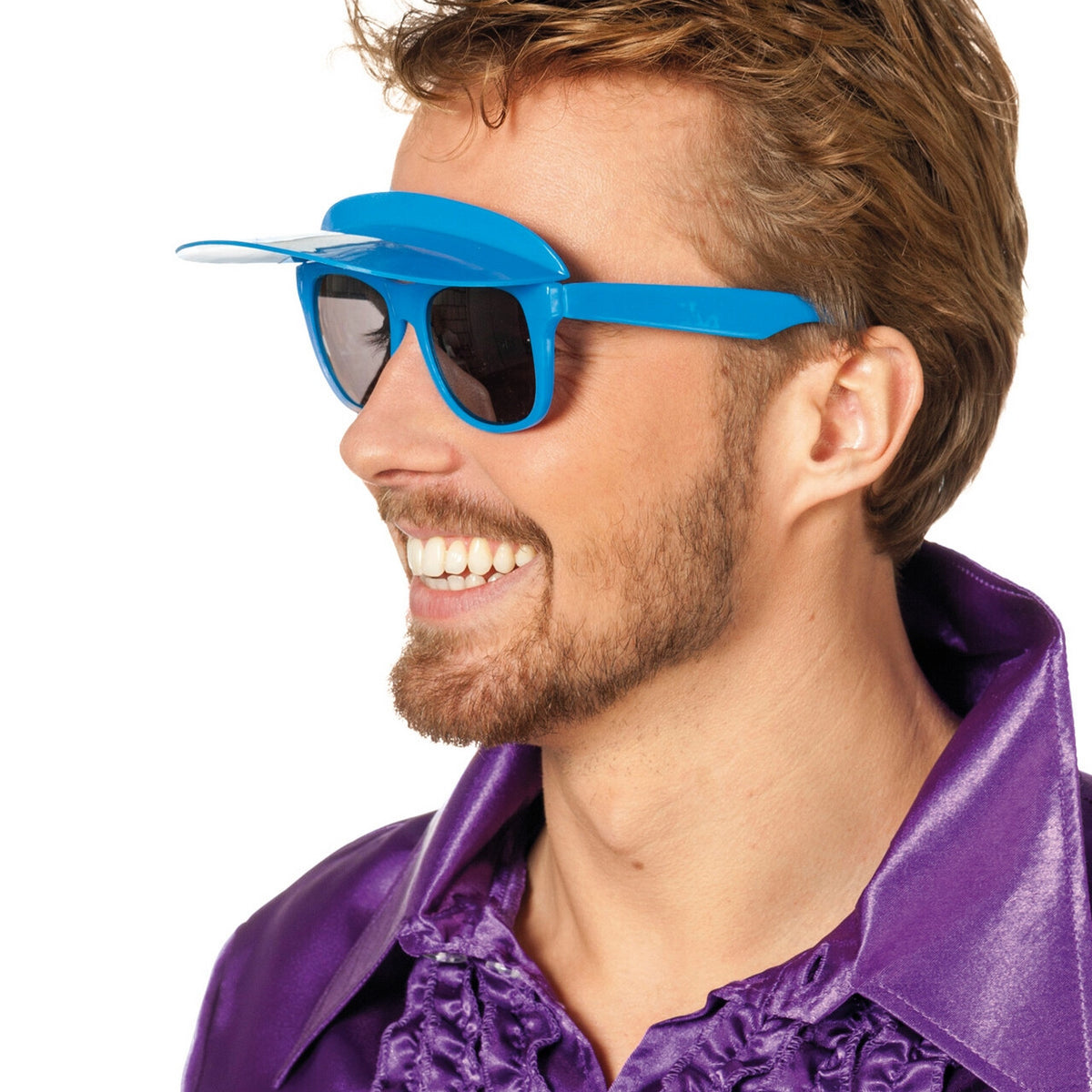 Op deze afbeelding zie je een Accessoires, van het merk Wilbers. Bril Met Zonneklep Blauw