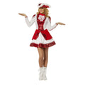 Costume Court De Majorette Rouge Et Blanc pour Costume Femme