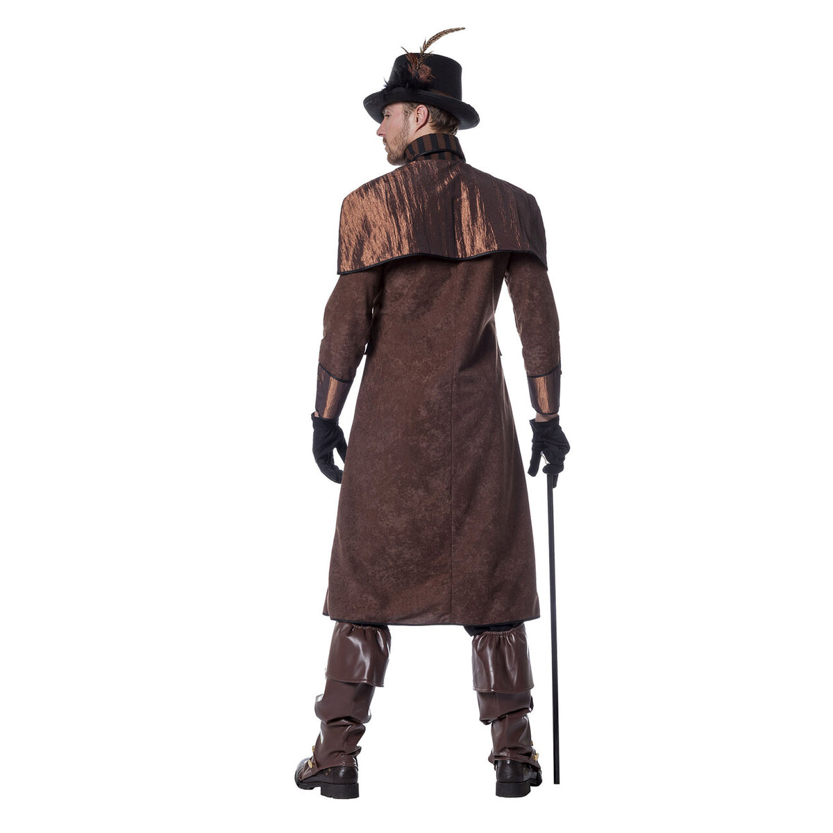 Op deze afbeelding zie je een Kostuums, van het merk Wilbers. Dark Steampunk Luxe Jas Man Kostuum