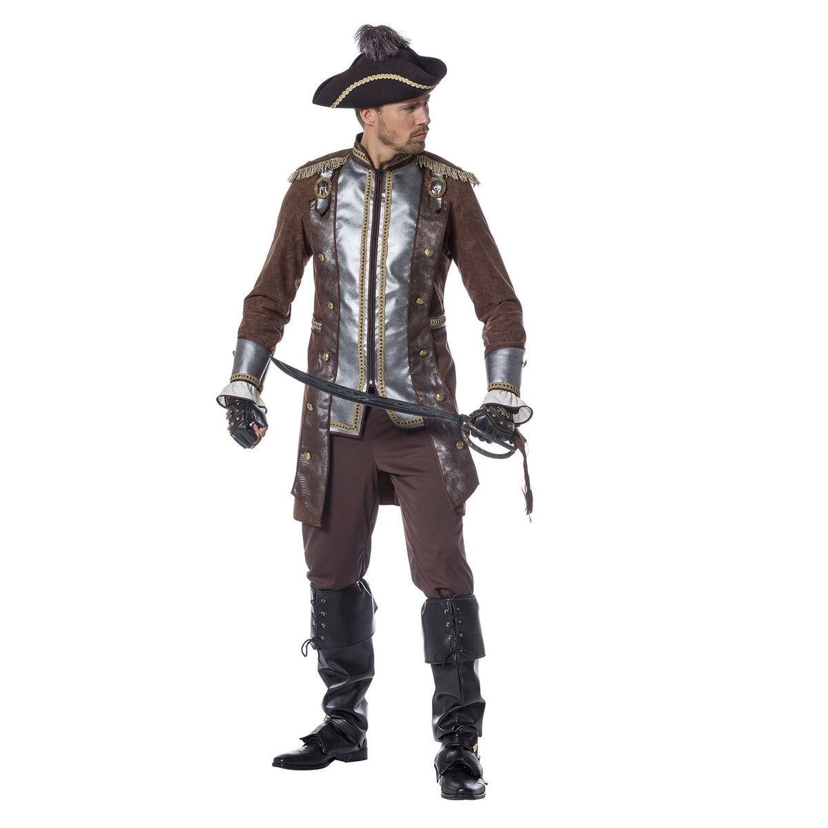 Op deze afbeelding zie je een Kostuums, van het merk Wilbers. Fashionable Piraat De Luxe Man Kostuum
