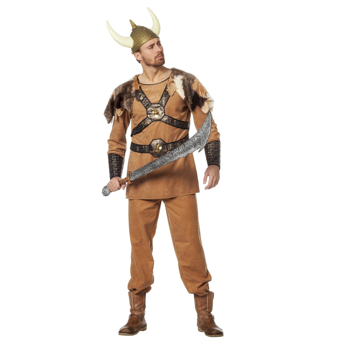 Op deze afbeelding zie je een Kostuums, van het merk Wilbers. Venijnig Vinnige Viking Man Kostuum