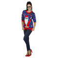Pull De Noël Bleu Rocking Santa Unisexe