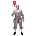 Clown Gris Au Sourire Macabre Halloween Costume Homme
