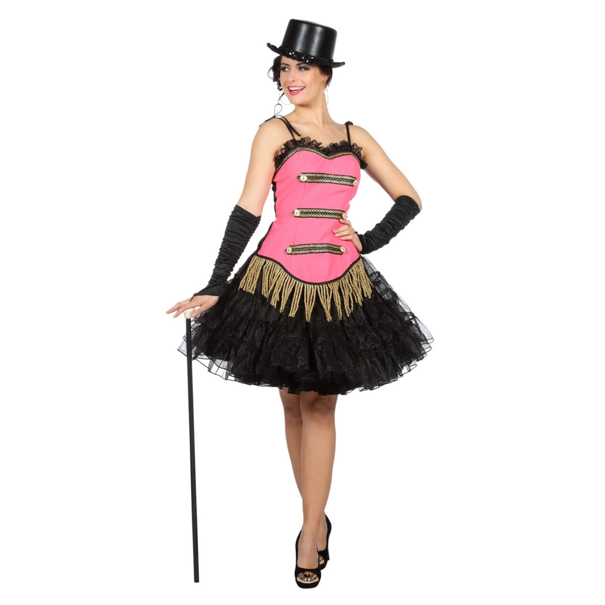 Op deze afbeelding zie je een Kostuums, van het merk Wilbers. Pretty In Pink Roze Showgirl Theater Vrouw