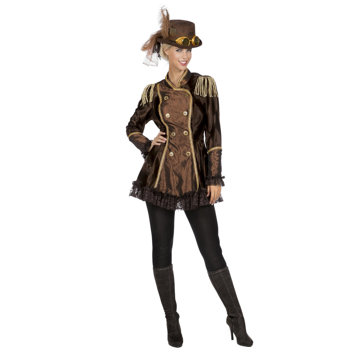 Op deze afbeelding zie je een Kostuums, van het merk Wilbers. Sally Sheffield Steampunk Vrouw