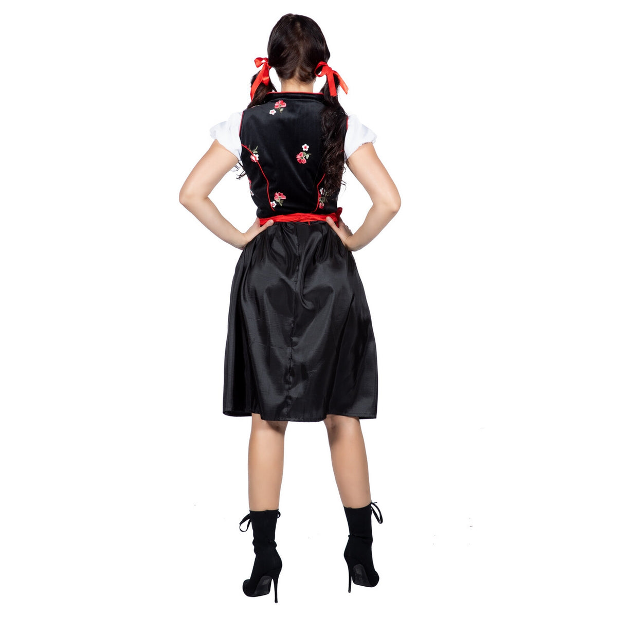 Op deze afbeelding zie je een Kostuums, van het merk Wilbers. Heidi Edelweiss Oktoberfest Dirndl Zwart Vrouw Kostuum