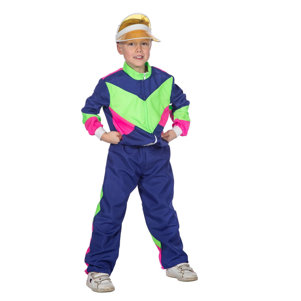 Op deze afbeelding zie je een Kostuums, van het merk Wilbers. Jaren 80 Trainingspak Zo Fout Als Maar Kan Kind Kostuum