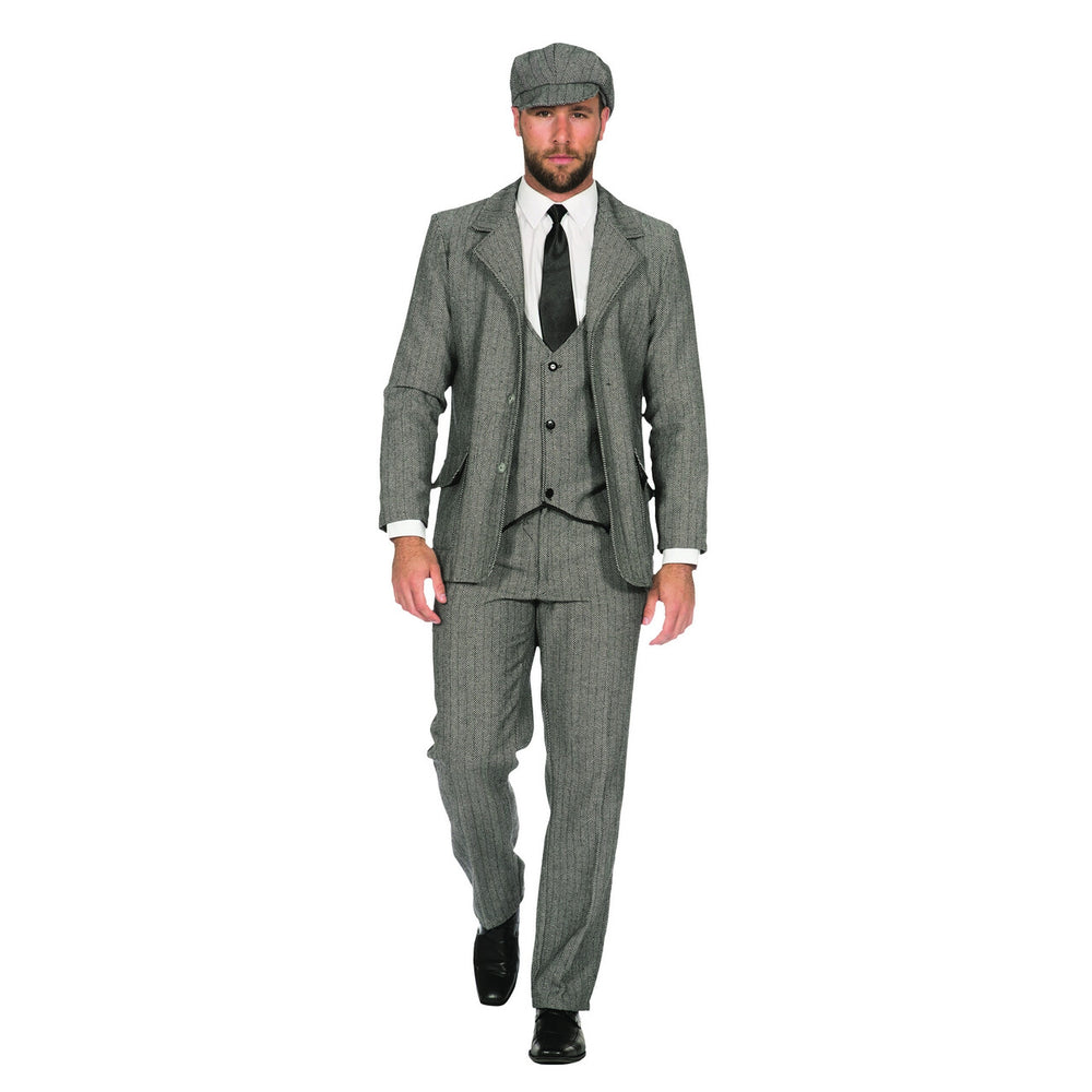 Op deze afbeelding zie je een Kostuums, van het merk Wilbers. Roaring 20s Colbert Peaky Birmingham Grijs Man